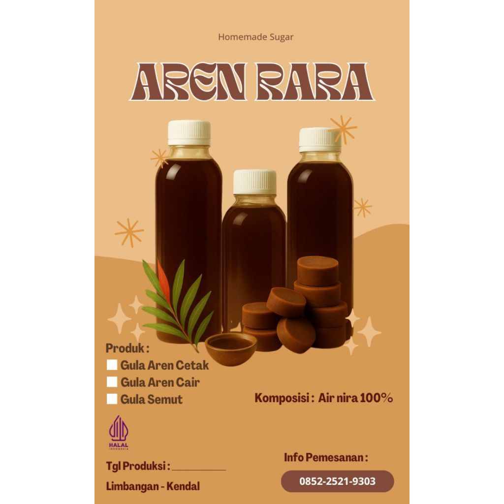 

gula aren cair/Palm Sugar original khas Limbangan-Kendal/HALAL