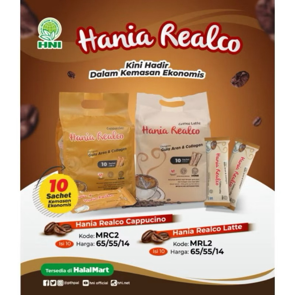 

hania realco cappucino latte & less sugar membantu menurunkan berat badan