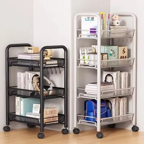 Rak Dapur Dorong Besi 3 4 Susun / Rak Troli Multifungsi Untuk Kamar Mandi Laundry