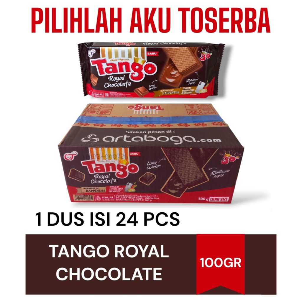 

Tango Wafer ROYAL CHOCOLATE 110 gr MENJADI 100 GR - ( HARGA 1 KARTON ISI 24 PCS )