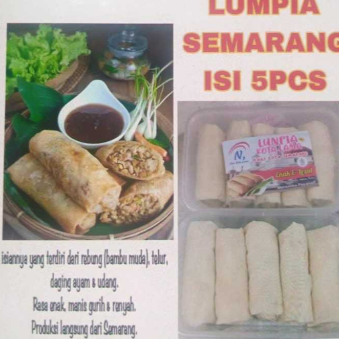 

Frozen food Lumpia Semarang rebung asli spring roll udang ayam telor