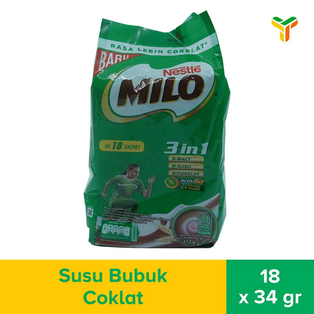 

Minuman Cokelat Milo 3In1 Isi 18X35 Gram