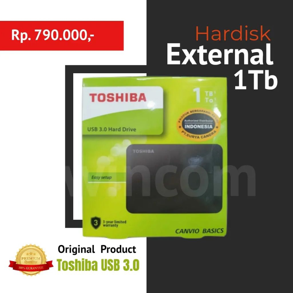 hardisk external Toshiba 1tb
