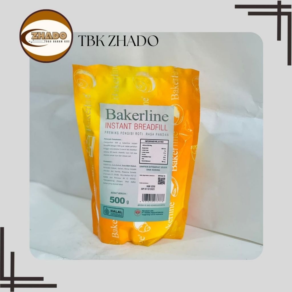 

Bakerline instan breadfill pandan 500gr / Isian pandan