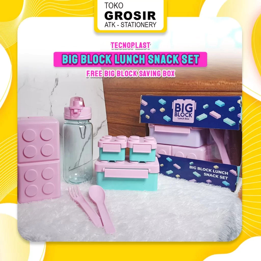 (LIVE) Big Block Lunch Set Free Big Block Saving Box - Big Block Kardus Technoplast 2