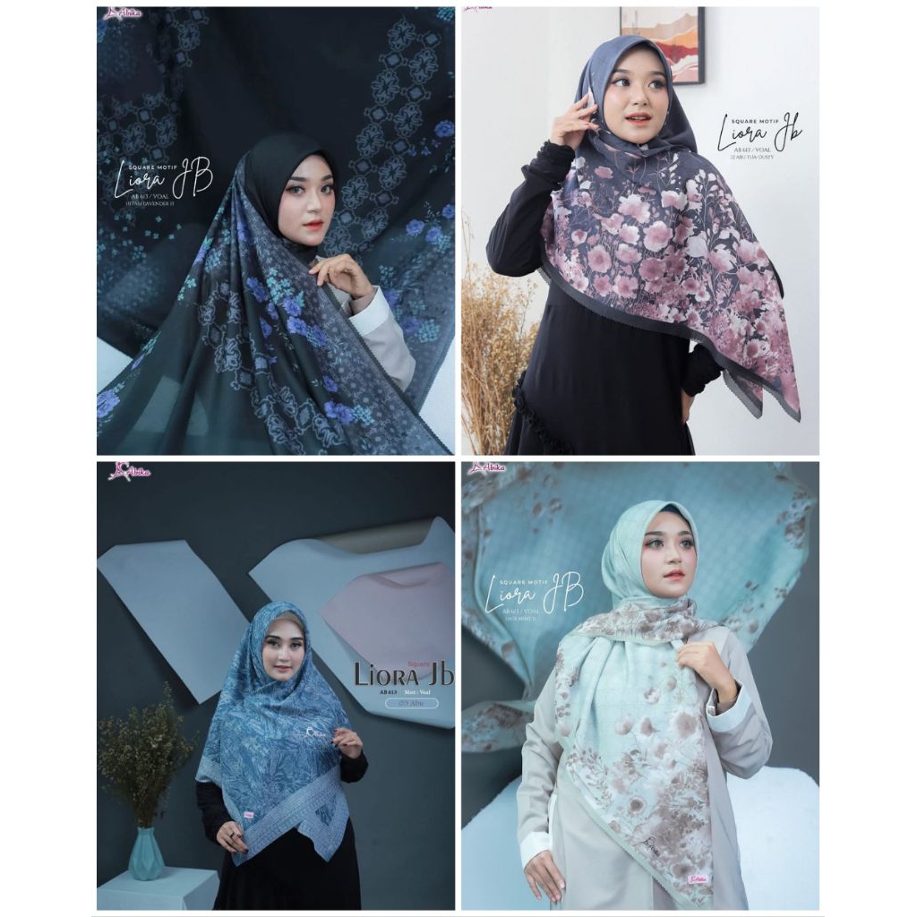 Abika - Liora Square Jumbo Syar'i | Bahan Voal motif | Gallery fashionku pkl