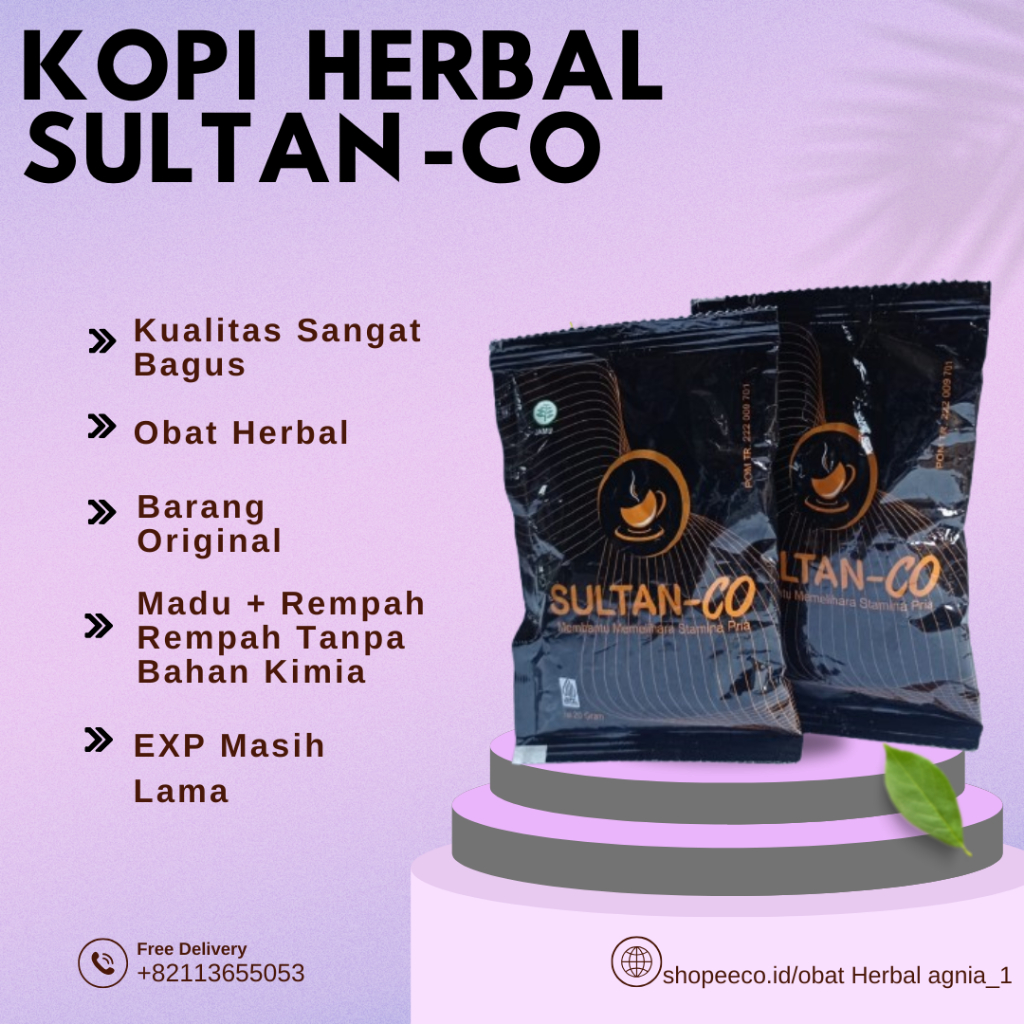 

Kopi Sultan-Co Kopi Dewasa Obat Herbal Stamina Pria Tahan Lama Kopi Seduh Original Mantap Murrni COD