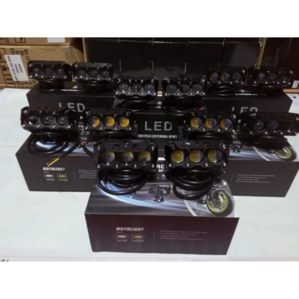 LAMPU TEMBAK SOROT LASER GUN SQL 3MATA DAN 2MATA PUTIH KUNING ORIGINAL