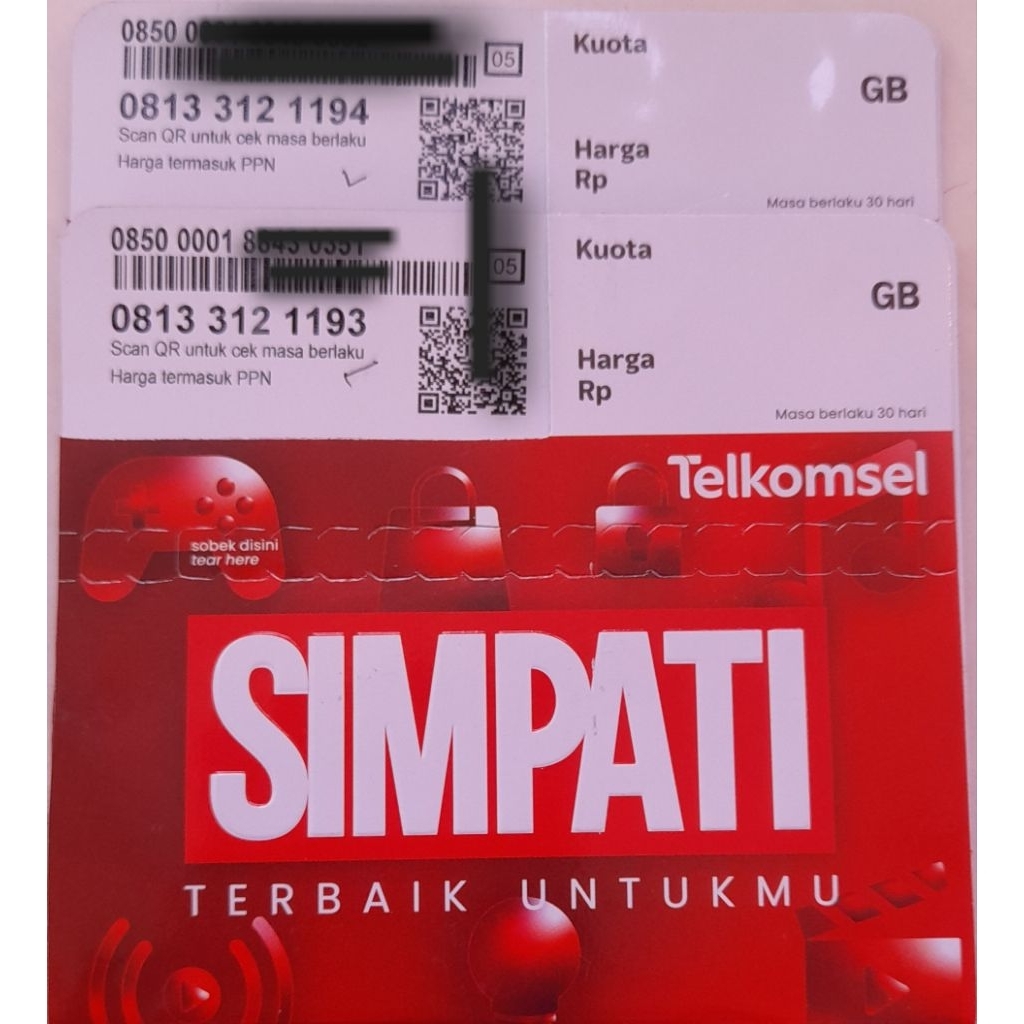 Kartu perdana telkomsel SIMPATI 11 digit Couple free kuota internet,paket nelpon dan sms
