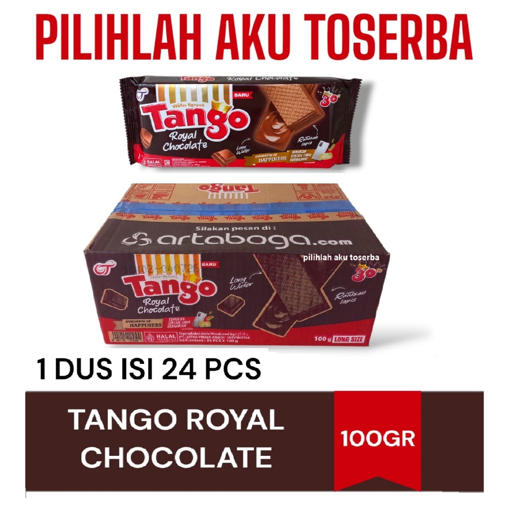 

Tango Wafer ROYAL CHOCOLATE 100 gr - ( HARGA 1 KARTON ISI 24 PCS )