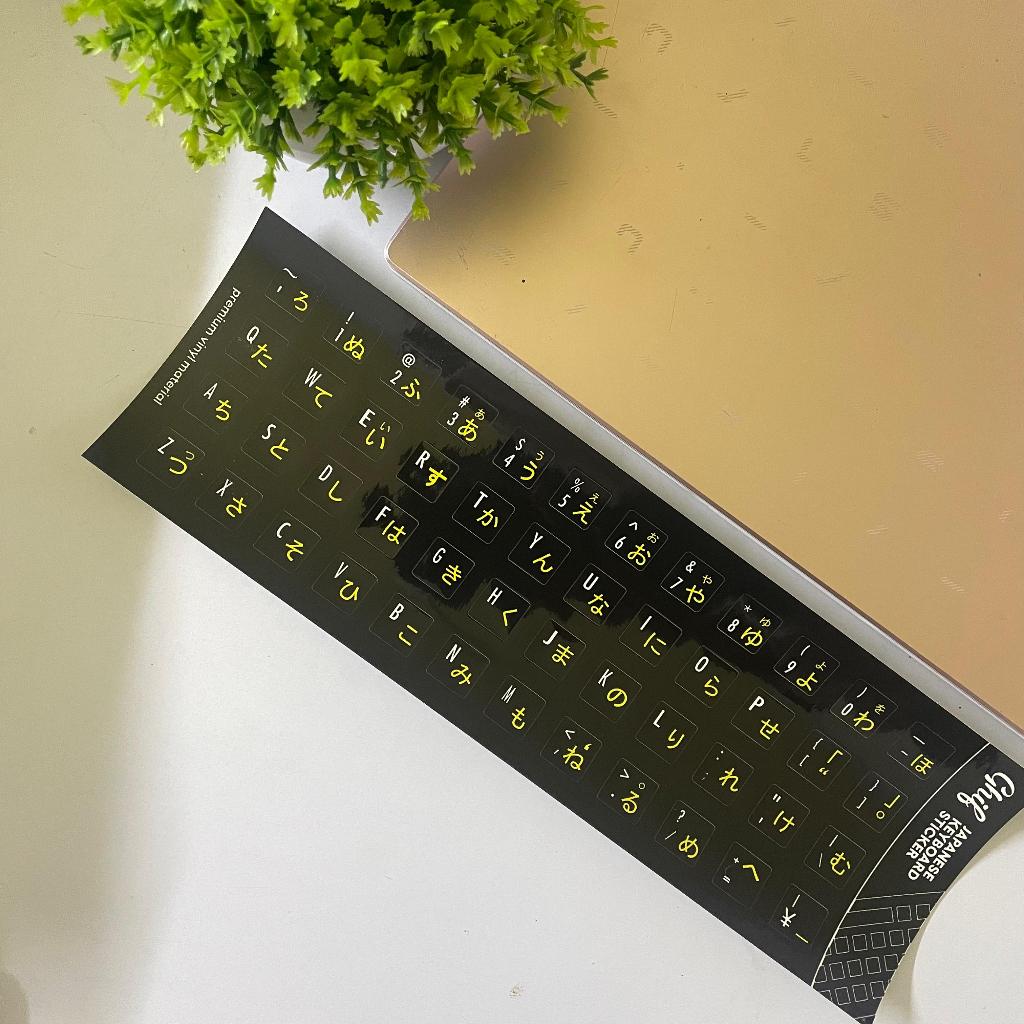 Stiker Keyboard Bahasa JAPAN JEPANG Aswad Premium Vinyl PC Komputer Laptop Asus HP Lenovo Acer Noteb