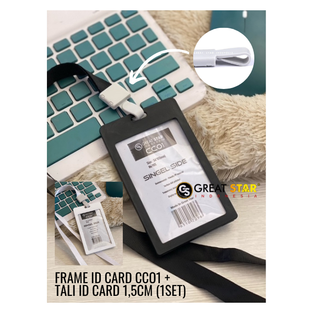 

FRAME ID CARD CCO1 + TALI ID CARD 1,5MM PLASTIK