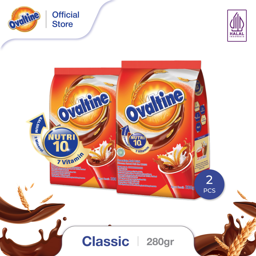

OVALTINE Classic Susu Bubuk Coklat 280g x 2 Bag