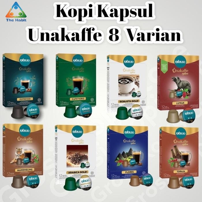 

(The Habit) kopi kapsul excelso unakaffe 6 Varian