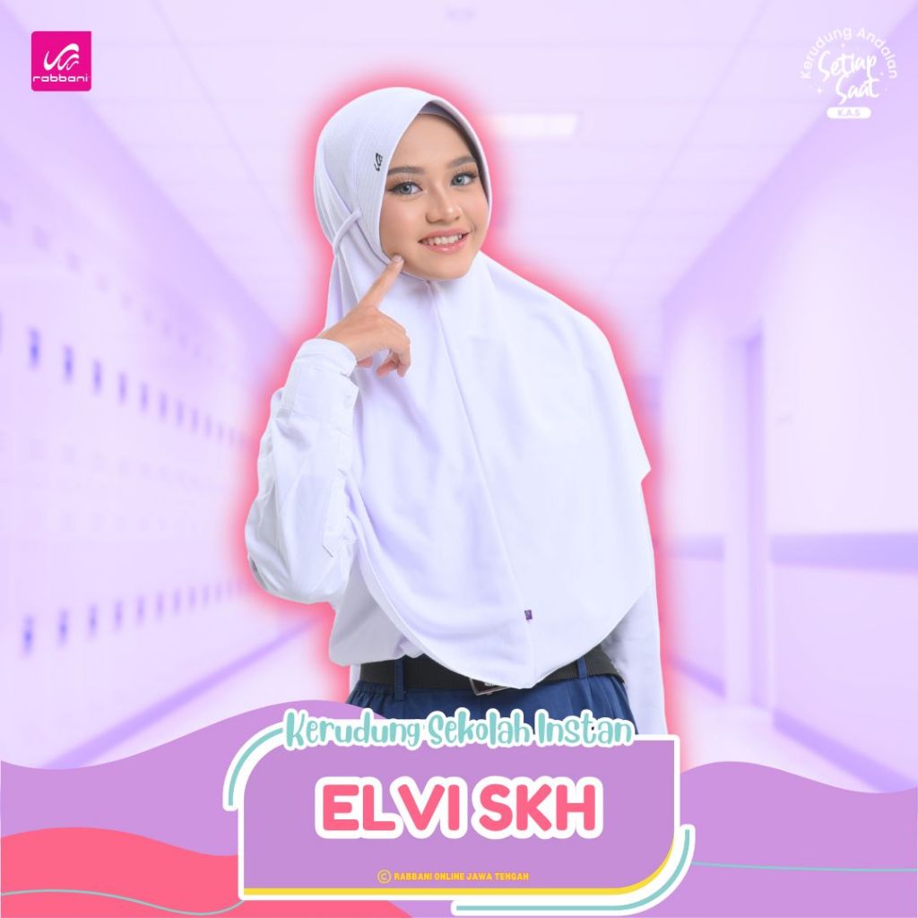 Rabbani - Kerudung Sekolah Instan Elvi Skh