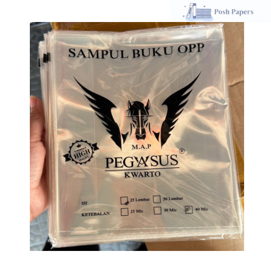 

Sampul buku plastik / sampul buku bening / sampul buku kwarto 1 pack isi 25 lembar