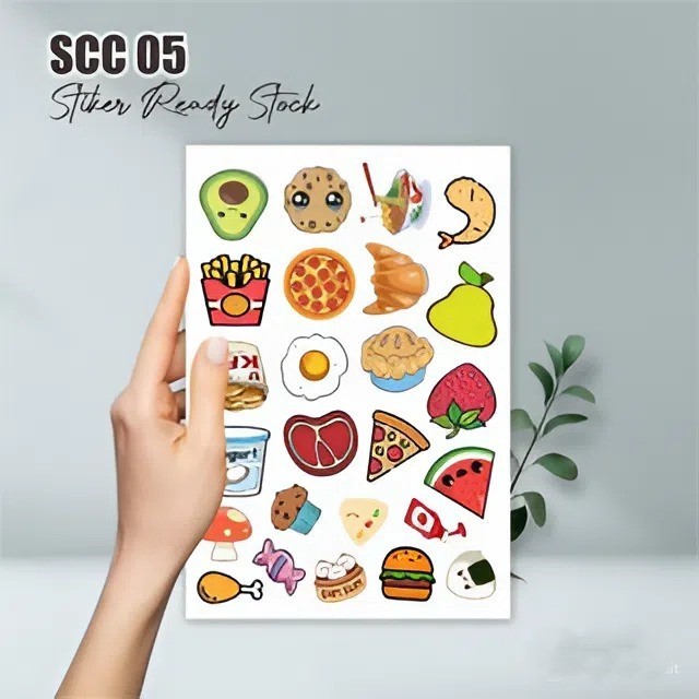 

[10 PCS] Sticker SCC 05 Aesthetics Vinyl Theme Food Label - Stiker Vinyl Ready Stock