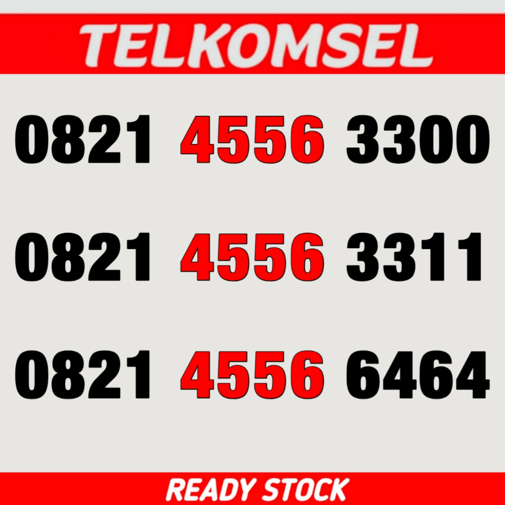 Kartu Perdana Nomor Cantik Telkomsel Simpati NAIK - 0821 4556 3300 - 0821 4556 3311 - 0821 4556 6464