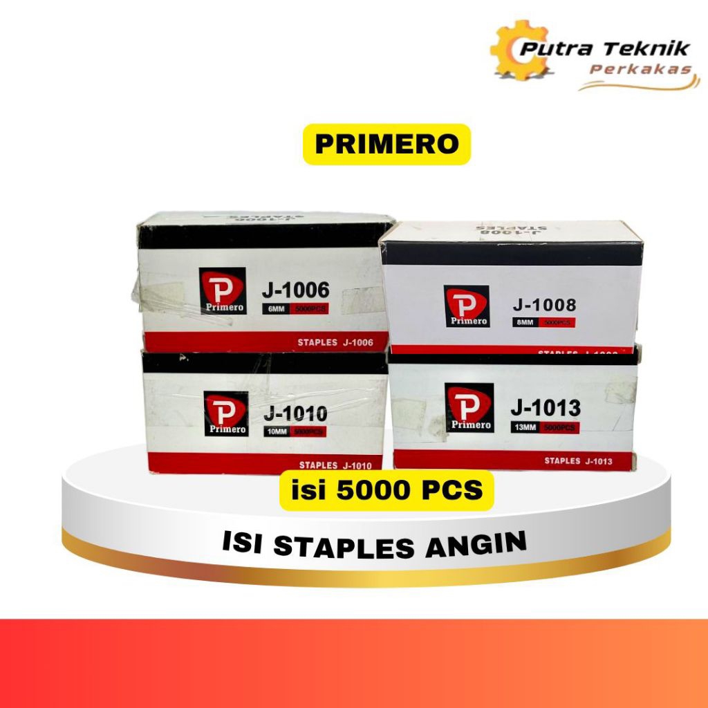 

lSI STAPLES PRIMERO 1 KOTAK ISI 5000 PCS uk 6MM, 8MM, 10MM, 13MM