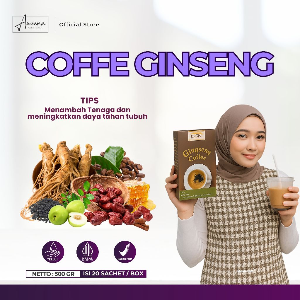 

Kopi Herbal Sehat Sejuta Manfaat dalam 1 Tegukan 100% Alami 20 Sachet 1 Box