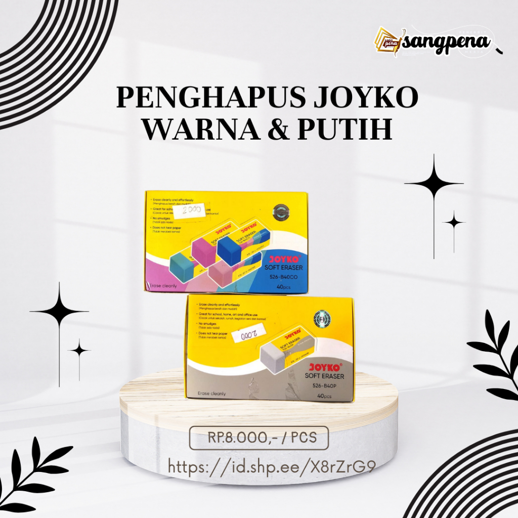 

penghapus joyko warna warni & putih