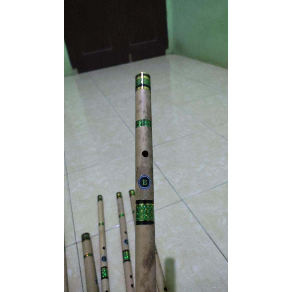 Suling bambu nada E bass nada akurat siap pentas cocok untuk pemula