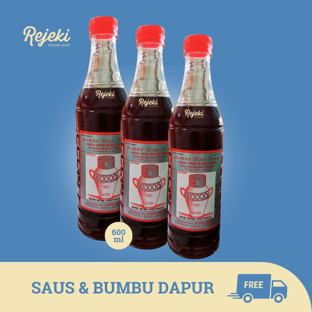 

Arak Masak Gentong / Saos Tape Siau Hing 600ml - Rejeki Frozen Mart