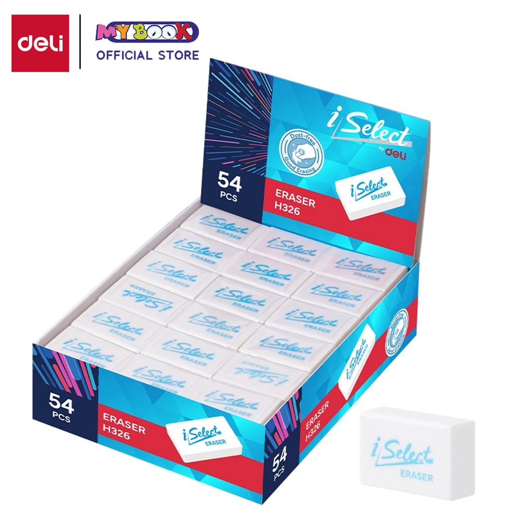 

Deli I-Select Eraser / Penghapus Pensil Putih Bebas Debu Tidak Beracun EH326