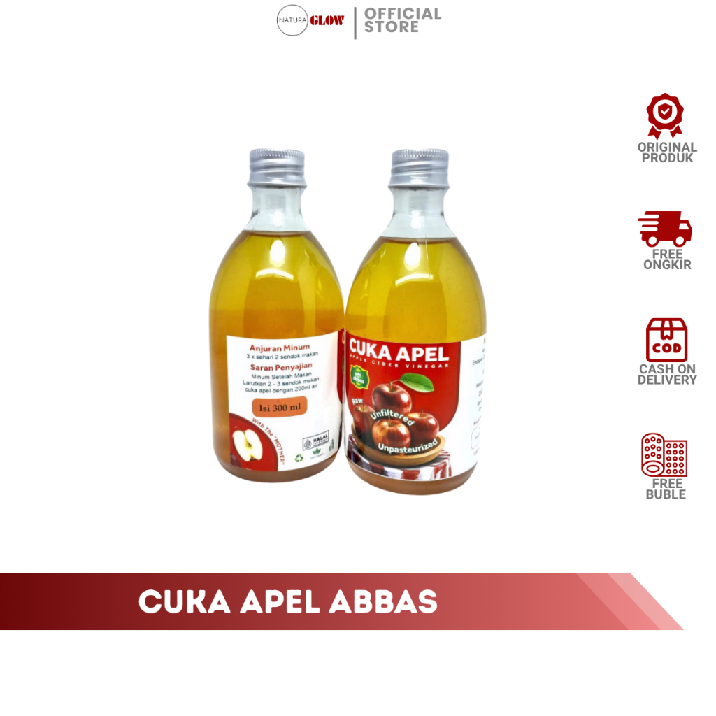 

CUKA APEL ORGANIK WITH THE MOTHER – ABBAS 300ml | alami & berkualitas premium | cocok untuk detox & menjaga kesehatan