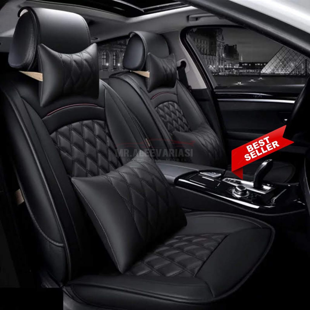 Sarung Jok Mobil Yaris GR 2020 2021 2022 Fullset Depan-Belakang Bahan Kulit Sintetis Premium
