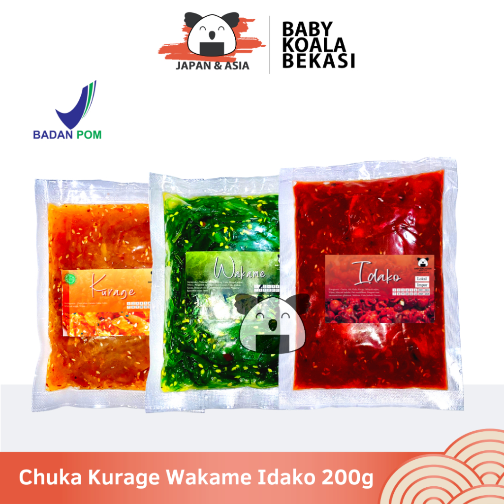 

CHUKA WAKAME Salad Rumput Laut 200 g │Chuka Idako Kurage │Salad Jepang -BKB