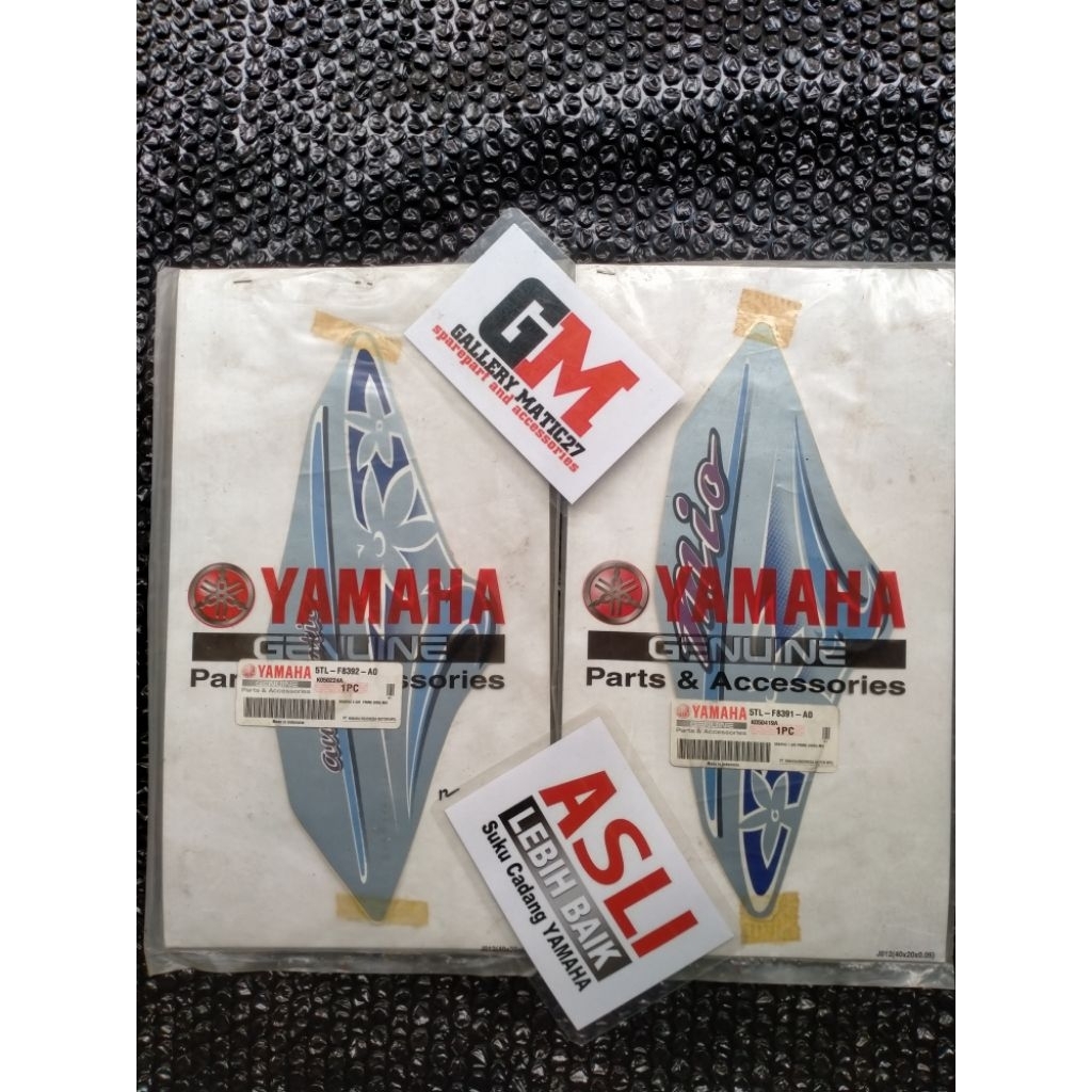 striping stiker Yamaha Mio sporty biru muda telur asin original