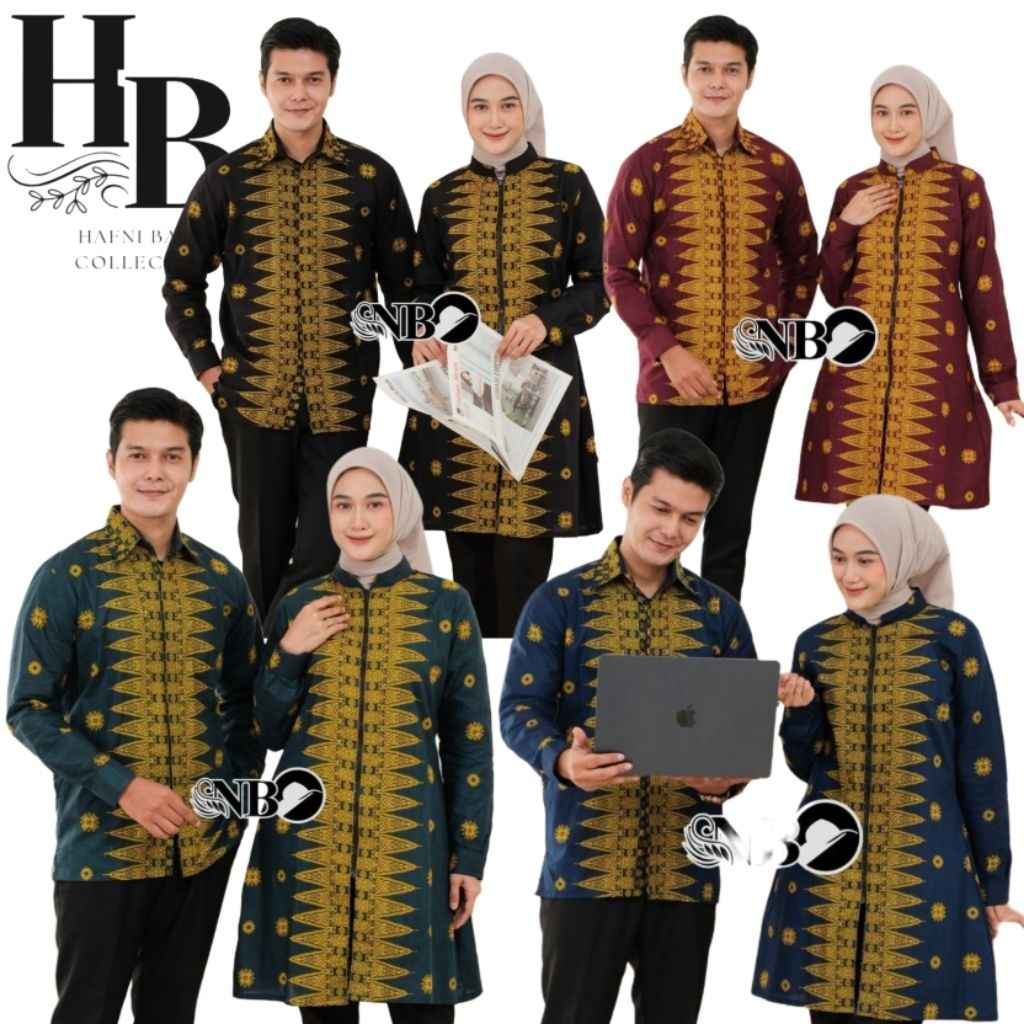 Batik Motif Toraja Tunik Couple Modern Set Pakaian Couple Kemeja  termurah
