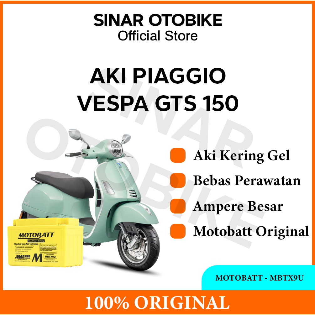AKI VESPA GTS 150 MOTOBATT - MBTX9U