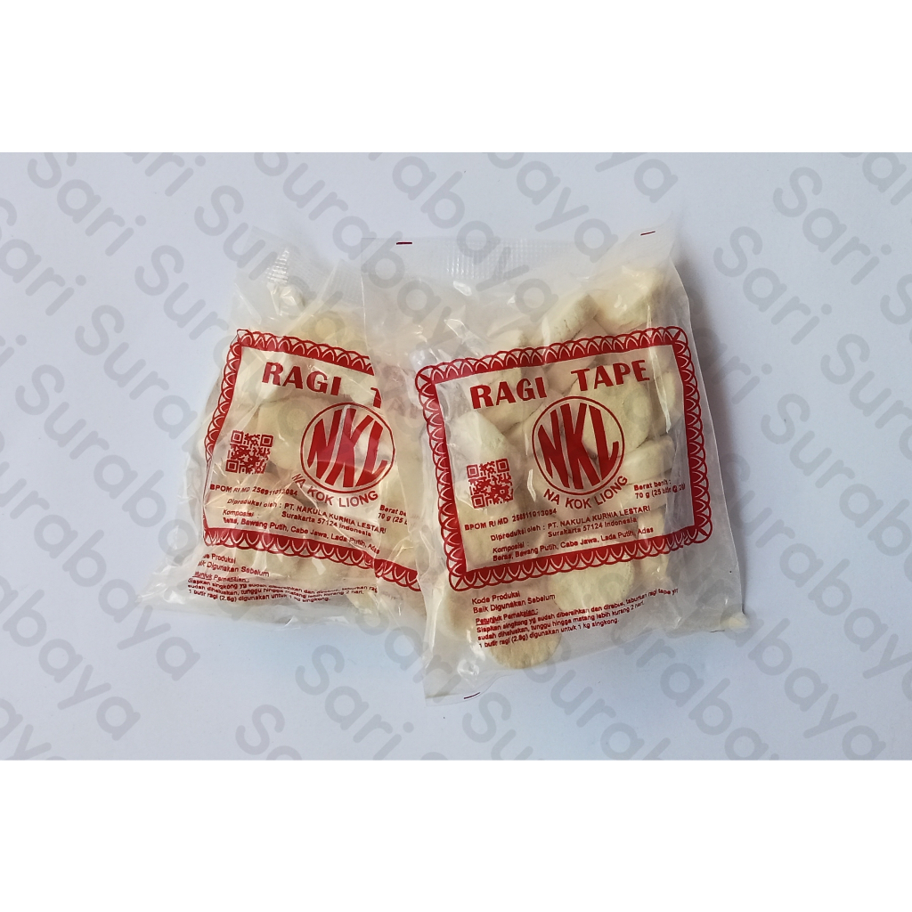 

Ragi Tape NKL @Isi 25 Butir/pack (Harga Khusus Per Ball)
