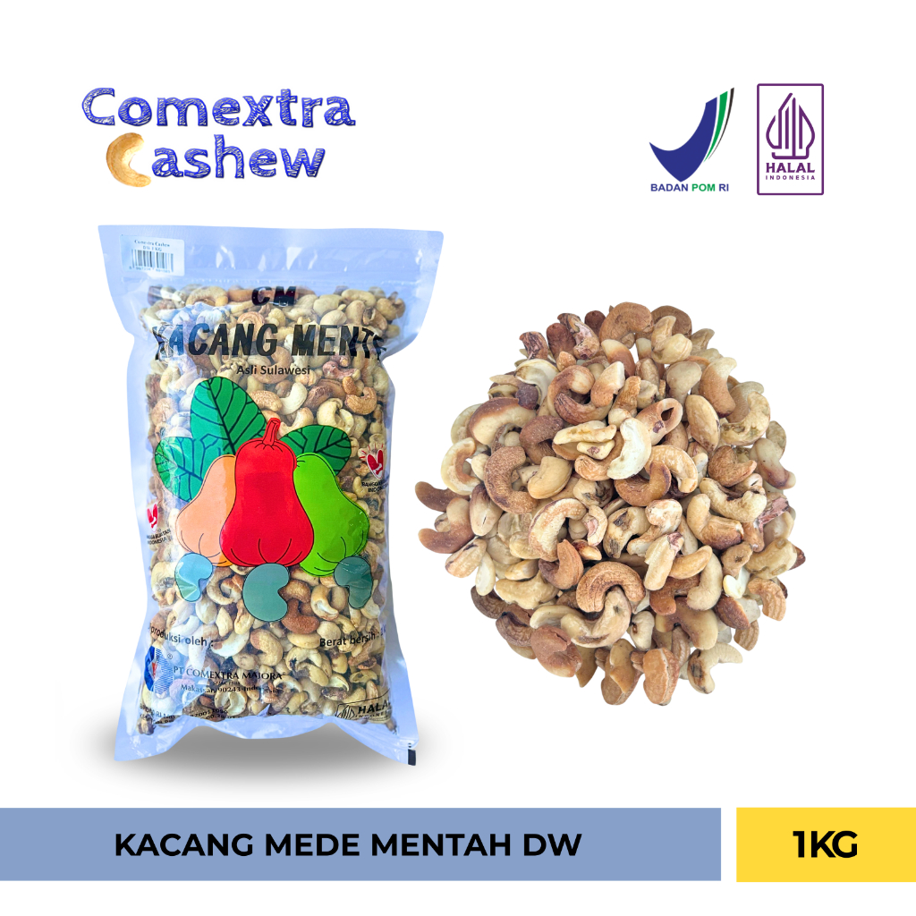 

Kacang Mede Comextra Mentah DW 1 Kg - Cashew Kernel Kacang Mente / Mete Comextra Majora