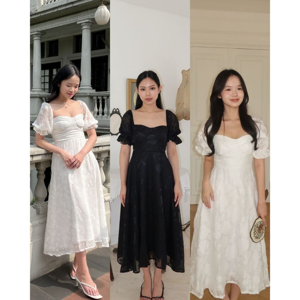 Claike Label | Audrey Dress | Dress l Wanita | Vintage Dress | Midi Dress
