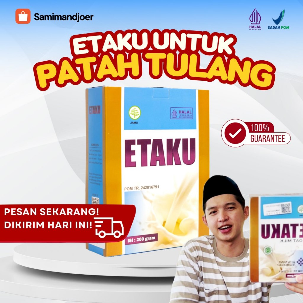 

ETAKU Original Asli Susu Kambing Etawa Untuk Mempercepat Penyembuhan Patah Tulang Secara Alami