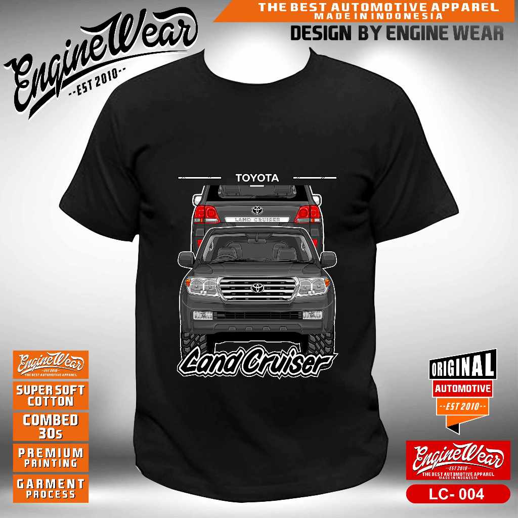 kaos Land cruiser 200 Tshirt LC200 Baju Offroad toyota land cruiser fj40 bj40 hj40 Hardtop Mobil Jee