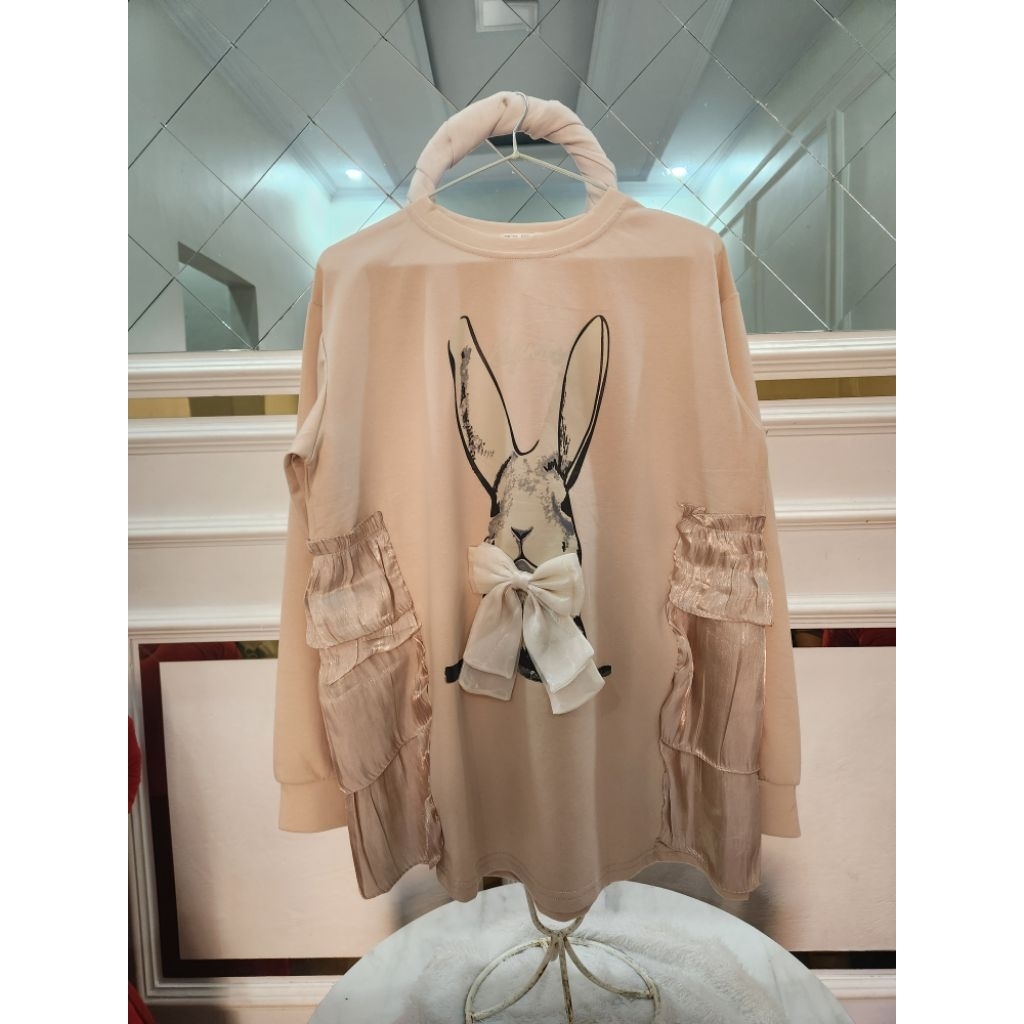 Top atasan wanita motif kelinci bangkok bkk premium