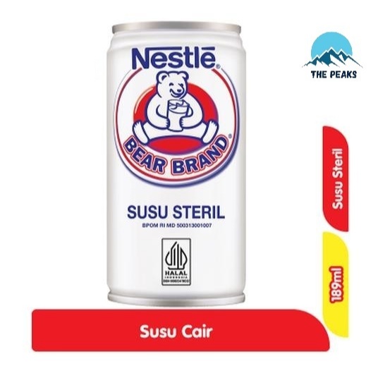 

(The Peaks) BEAR BRAND Susu Kaleng Susu Beruang Susu Steril 189 ml BearBrand