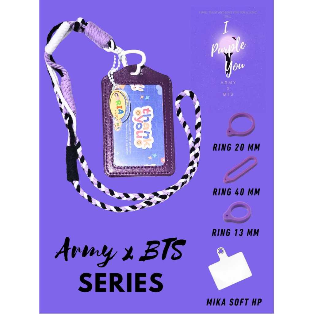 

[BTS x ARMY] Lanyard & Wristlet Macrame Handmade – Edisi Spesial K-Pop Fans!