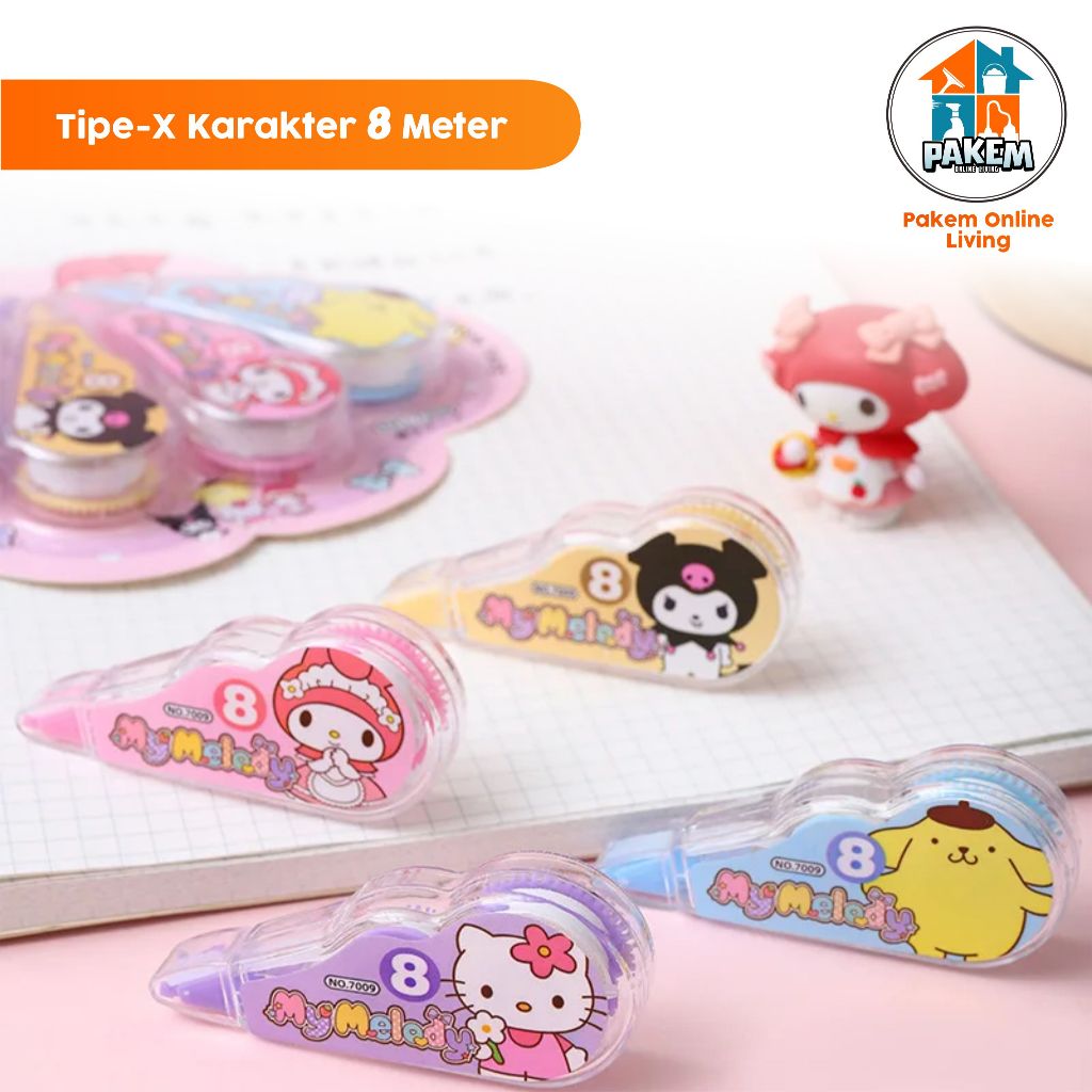 

correction tape karakter 8m 16m Tipex Roll kertas murah tip-ex kertas fancy