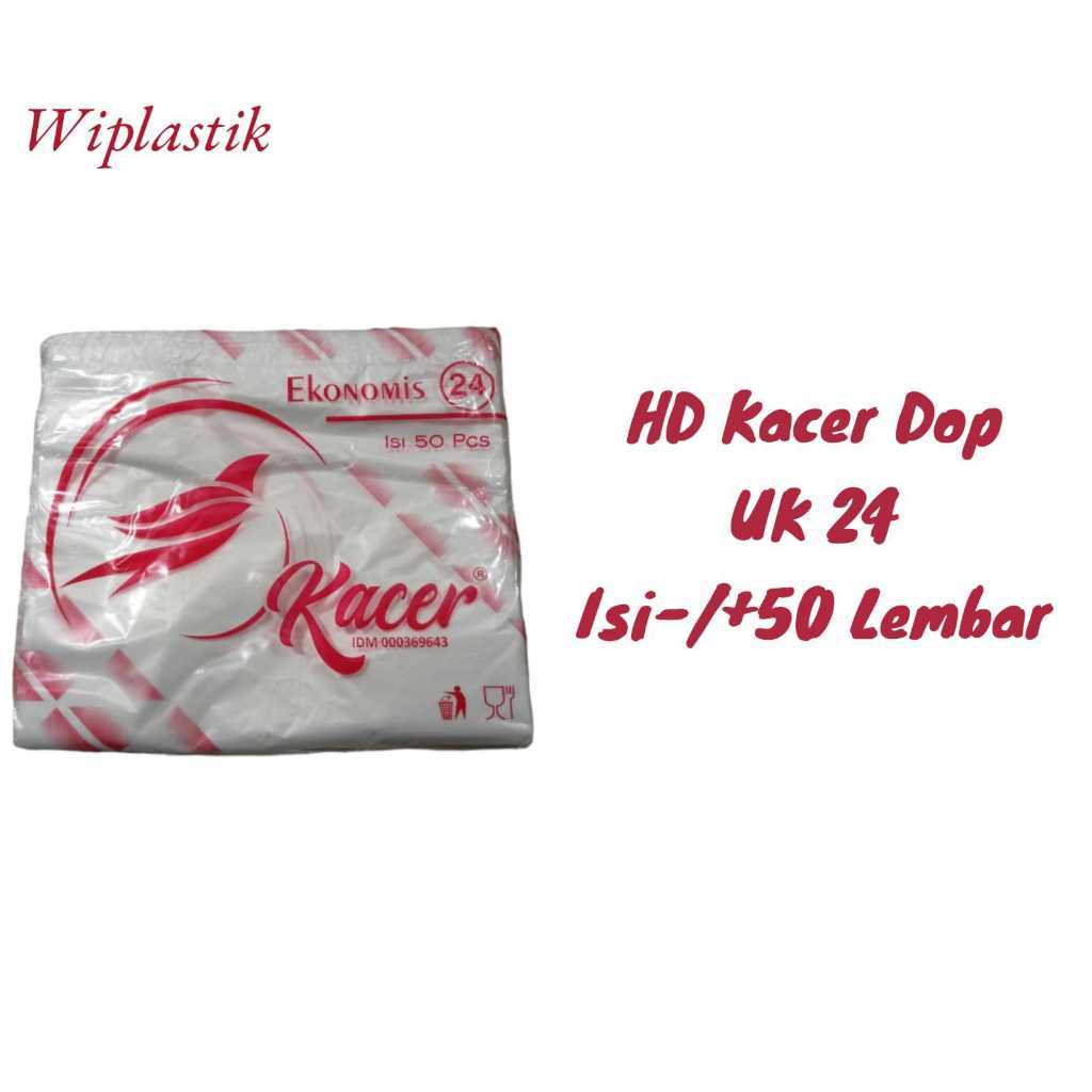HD Kantong Plastik Dop Putih Susu Merk Kacer Ekonomis UK 24 / Plastik Kacer
