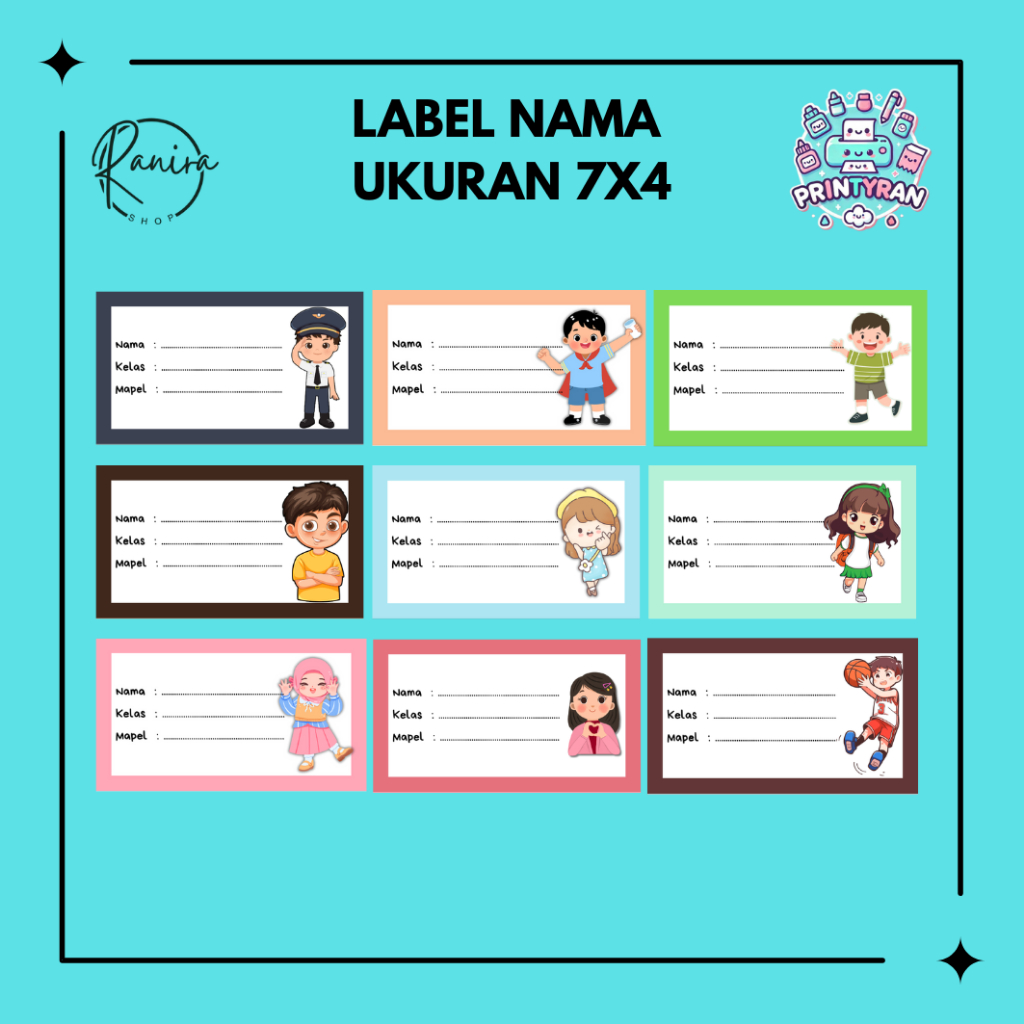 

Printyran - Label Buku Anak Sekolah Termurah Volume II