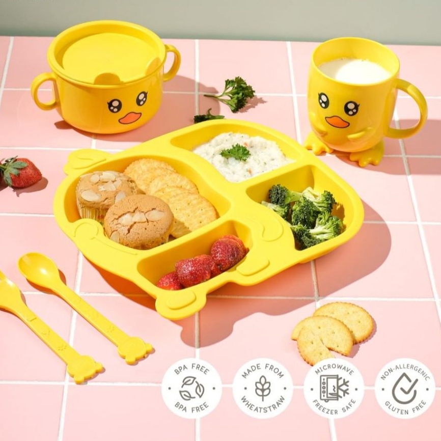 Tempat Makan Piring Bayi Dan Anak Lucu Karakter Bebek