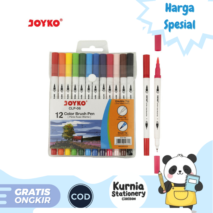 

Joyko Color Brush Pen (pena Kuas warna) CLP-06 (isi 12 warna)