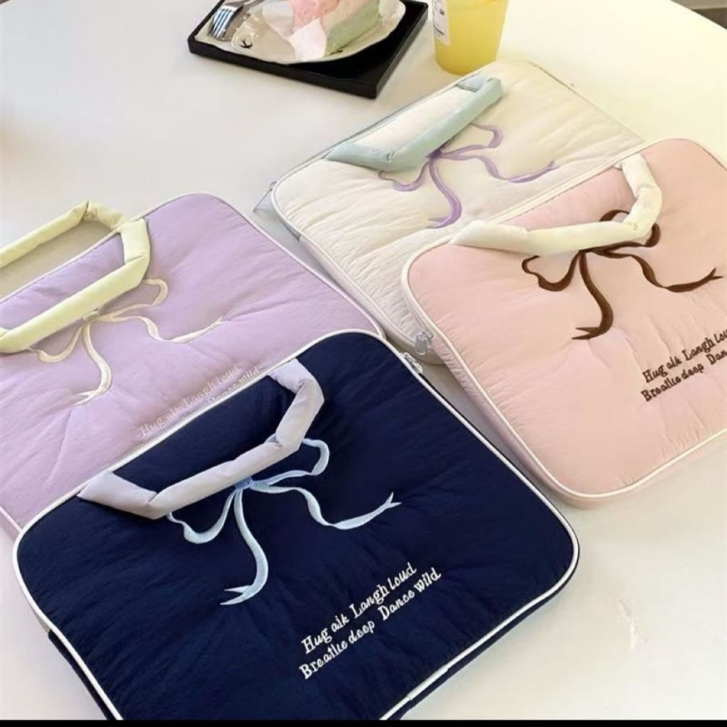 Chingooland Stella Tas Laptop Pita Coquette Pink Lucu Korea Aesthetic Ipad Tablet Case