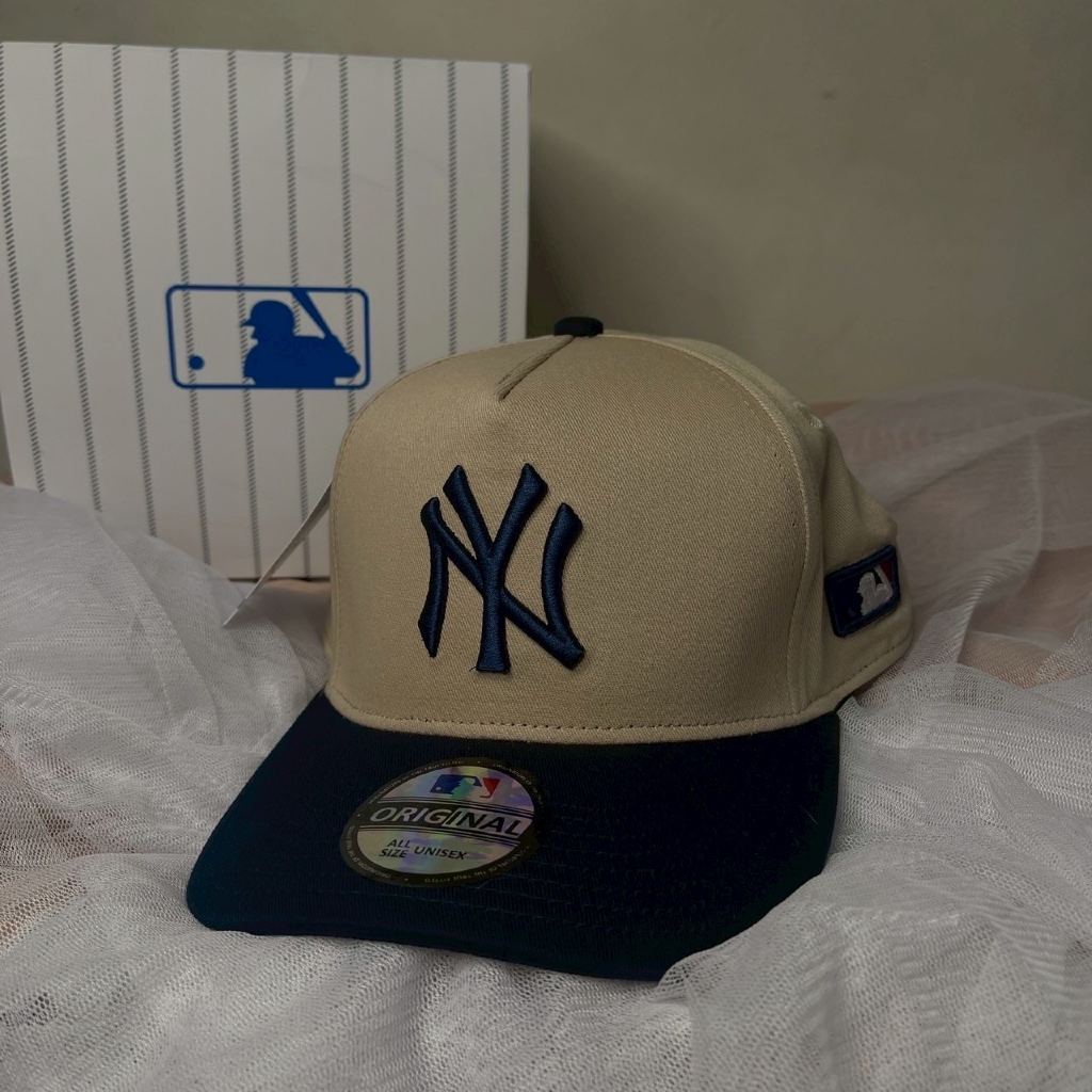 TOPI BASEBALL MLB NY YANKEES ORIGINAL CREAM BLUE CAPS