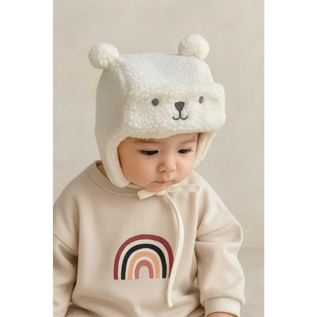 TOPI BERUANG ANAK | CIPUT ANAK | KUPLUK BERUANG ANAK | TOPI KUPLUK CIPUT BERUANG | TOPI ANAK 3 bulan